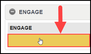 the instructional procedures section showing the engage portion of the table with an arrow pointing to the cell below the engage column header