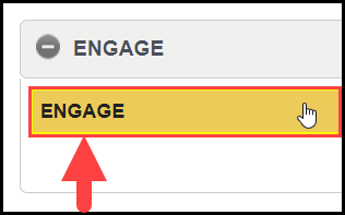 the instructional procedures section showing the engage portion of the table with an arrow pointing to the engage column header